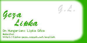 geza lipka business card