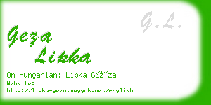 geza lipka business card